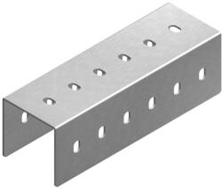 BAKS 640012 LCTT100H100 C-szerelősín hosszanti összekötő 103×107×330 mm perforált, szalaghorganyzott, anyagvastagság 3, 0 mm összekötőelem (640012)