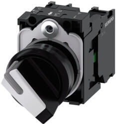 Siemens 3SU1100-2BF60-1MA0 komplett kapcsoló, 2 állású, fehér, 1NO+1NC, csavaros Sirius (3SU11002BF601MA0)