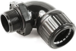 Univolt HEG 2525 fekete halogénmentes ívelt csavarkötés, M25, IP54 012757 Univolt (12757)