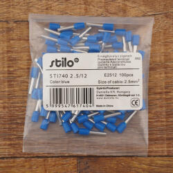 Stilo Érvéghüvely szigetelt 2, 5/12 kék (STI740)