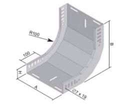 KOPOS Kábeltálca emelkedő idom 90 fok 100x60mm tűzálló Sendzimir, SO 90X60X100 S Kopos (SO 90X60X100_S)