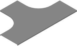 BAKS 301450 PTKZC500 T-idom fedél 500 mm vízszintes kültéri ipari kábeltálcához, tűzihorganyzott, anyagvastagság 2, 0 mm, kábelvezetési nyomvonal lefedésére (301450)