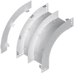 BAKS 190130 PLPZ30 Kábeltálca válaszfal 90 fokos sarokidomhoz 30 mm külső, függőleges, szalaghorganyzott, anyagvastagság 1, 0 mm (190130)