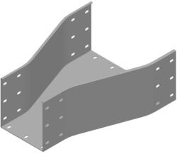 BAKS 372450 RKZP500/400H200 Kábeltálca szűkítőidom 500/ 400 mm szimmetrikus, tűzihorganyzott, anyagvastagság 1, 5 mm, villamos kábelek nyomvonalvezetéséhez (372450)