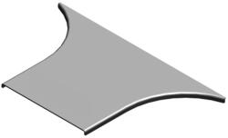 BAKS 307205 PTKZDP50 T-idom fedél 50 mm kültéri ipari kábeltálcához, tűzihorganyzott, anyagvastagság 1, 5 mm, kábelvezetési nyomvonal lefedésére (307205)