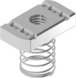 BAKS 650275 NRSM6/13 Csúszóanya rugóval profilsínhez M6 35x 20 mm, villamos szerelési feladatokhoz (650275)