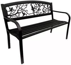  IMPORT 250kg 128X58X90cm kerti pad fekete, BIRDS