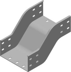 BAKS 313720 OPNZC200H100 Kábeltálca kitérő idom 100x 200 mm függőleges, tűzihorganyzott, anyagvastagság 2, 0 mm, villamos kábelek nyomvonalvezetéséhez (313720)
