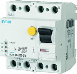 Eaton áramvédő kapcsoló 10kA négy pólusú, frcdm-40/4/003-g/a-168648 (168648)