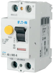 Eaton áramvédő kapcsoló 10kA, 2P (javaslat helyette 263607), pf7-63/2/03-de-263583 (263583)