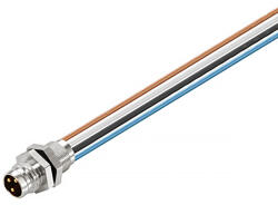 Weidmüller Beépíthető csatlakozó, M8, tű, egyenes, 4pólus, SAIE-M8S-4-0.5U-FP-M8 1078720000 Weidmüller (1078720000)