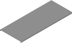 BAKS 306810 PTRRZP100 Kültéri ipari kábeltálca fedél 100 mm elfordított függőleges T-idomhoz, tűzihorganyzott, anyagvastagság 1, 5 mm (306810)