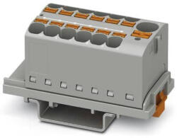 Phoenix Contact Elosztóblokk PTFIX 10/12X4-NS35 GY, 0, 5-10mm2, 32 A 800 V NS 35/7, 5, NS 35/15, 3273614 (3273614)