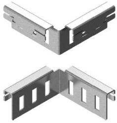 BAKS 405712 LKUPH50 Kábellétra univerzális sarokösszekötő 50 mm oldalmagassághoz, szalaghorganyzott, anyagvastagság 1, 5 mm (405712)