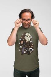 D&B Férfi/Unisex Póló PC00056 Jason Voorhes Katonai zöld-Méret 2XL (PC00056JasonVoorhesMilitary2XL)