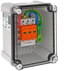 OBO PV-rendszer tokozatban T1+T2 1 PV-String - 1 WR-MPP 900V DC, világos szürke 5088400 (5088400)