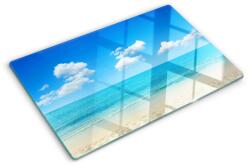 tulup Üveg vágódeszka fényképpel, Tulup, Paradise Beach, Kék, 80x52 cm, 010010520060000001792 (010010520060000001792)