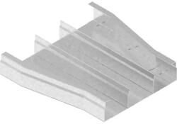 BAKS 522434 RKNt340/175H28 Padló alatti csatorna szűkítőidom háromrekeszes 28x340/ 175 mm szimmetrikus, szalaghorganyzott, anyagvastagság 1, 0 mm (522434)