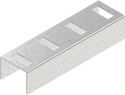 BAKS 665318 LCC50H35 C-szerelősín hosszanti összekötő 55×180×37 mm, szalaghorganyzott, anyagvastagság 2, 0 mm összekötőelem (665318)