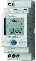 Finder 12.81. 8.230. 0000 Asztronómiai kapcsolóóra 1 váltóérintkezős (12.81.8.230.0000)