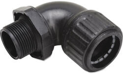 Univolt Ívelt csőcsatlakozó anya nélkül, halogénmentes IP54 SEG 3232 fekete 032662 Univolt (032662)