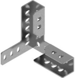 BAKS 661402 LCWLL Sínösszekötő sarokelem C-sínhez 90 fokos balos 153x 153 mm szalaghorganyzott, anyagvastagság 3, 0 mm összekötőelem (661402)