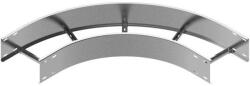 BAKS 445316 LDSC500H160 Nagyfesztávú kábellétra külső sarokidom vízszintes 160x 500 mm 90 fokos szalaghorganyzott, anyagvastagság 2, 0 mm (445316)