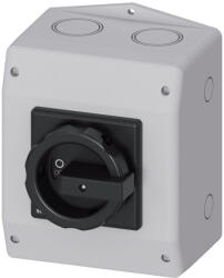 Siemens 3LD2565-1GP51 BE-KI kapcsoló, 3P, 63A, +1NO+1NC, tokozott, fekete (3LD25651GP51)