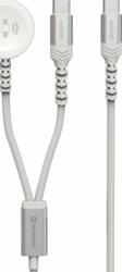 SWISSTEN cablu de date 2în1 USB-C / USB-C și Apple Watch 1, 2m magnetic alb