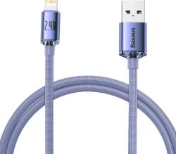 Baseus CAJY000005 Crystal Shine Series Cablu de date USB - Lightning 20W 1, 2m Mov