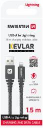SWISSTEN Cablu de date Swissten USB/Lightning 30W 1, 5m antracit Kevlar