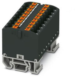 Phoenix Contact Elosztóblokk PTFIX 18X2, 5-NS15A BK, 0, 14-4mm2, 24A 690V NS 15, rugós csatlakozás, 3274158 (3274158)