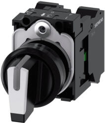 Siemens 3SU1100-2BL60-3NA0 komplett kapcsoló, 3 állású, fehér, 2NO, rugós Sirius (3SU11002BL603NA0)