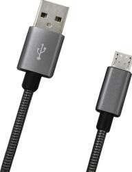 mobilNET Cablu de date Micro USB Metalizat gri, 1m, 2A