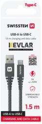 SWISSTEN Cablu de date Swissten USB/USB-C 60W 1, 5m antracit Kevlar