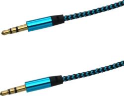 mobilNET Cablu AUX textil 2x3, 5mm, Albastru-Negru