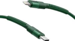 mobilNET cablu împletit Type-C la Lightning 20W 2 m 3A, verde