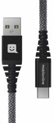 Mobilonline Cablu Kevlar ECO CABLE USB/USB-C 3, 0 m 60W antracit