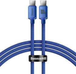 Baseus CAJY000603 Crystal Shine Series cablu de date USB-C - USB-C 100W 1, 2m albastru