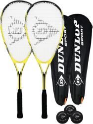  Squashütők Szett 2 Darab Dunlop Nanomax Ti Szett Tartozék Ütőtáskákkal Komplett Labdákkal - squashütő készlet, dunlop nanomax ti, head light ütők, 2 darab ütő, ütő tokok, squashütő 16x18