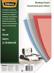 Fellowes Előlap, A4, 200 mikron, átlátszó, sárga (5377001)