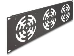 DeLock 19 rack takaró 3 ventilátor számára 120 x 120 mm méretű 3U sötétszürke