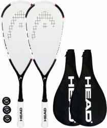  2 Squashütő készlet professzionális labdákkal és védőtartóval Nano Ti 115 - squash ütőkészlet, nano ti 115 squashütő, squash ütők 2 darab, ultrakönnyű 115 g squashütő, squash labdák 3 darab
