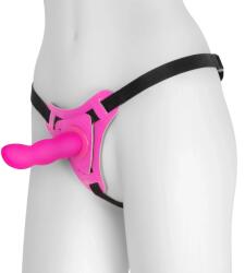 Crushious Strap-On Crushious Snapper, Dildo din Silicon, Roz, 12.5 cm