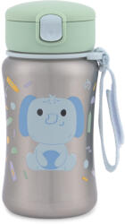 Skip Hop Besties Squad Elephant Szívószálas Kulacs 12 Hónapos Kortól, BPA-Mentes, Gyermekbarát Iváshoz, Óvodába és Kiránduláshoz