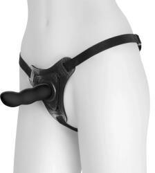 Crushious Strap-On Crushious Snapper, Dildo din Silicon, Negru, 12.5 cm