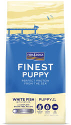 Fish4Dogs Finest Fehér Hal Burgonyával Nagy Szemcsés Kölyökkutya Száraz Táp 6kg, Halas Receptúra 2 Hónapos Kortól