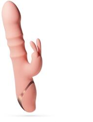 Crushious Vibrator Rabbit Crushious Ringlord, 10 Moduri Vibratii, 3 Miscari ale Inelelor Stimulatoare, Silicon, USB, Roz, 24 cm Vibrator