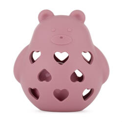  PETITE&MARS Szilikon játék csörgővel Bear Basil Dusty Rose 0m+ (606820)