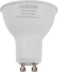 TRACON Műanyag házas SMD LED spot fényforrás CREE chippel, 230V, 50Hz, GU10, 8W, 740lm, 6500K, 120°, CREE chip, EEI=F (SMDCGU108CW) (SMDCGU108CW)